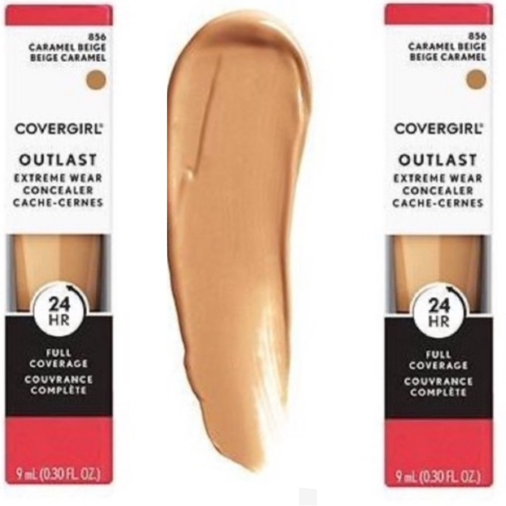 COVERGIRL 856 Outlast Extreme‎ Wear 24 HR Concealer Beige Caramel Bundle NEW NIB
